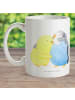 Mr. & Mrs. Panda Kindertasse Wellensittich Liebe ohne Spruch in Weiß