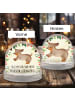 Mr. & Mrs. Panda Schneekugel Hund Dackel mit Spruch in Naturpapier