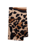 faina Women Feminine Scarf in Camel Black Leo Zebra