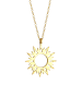 Elli Halskette 925 Sterling Silber Sonne in Gold