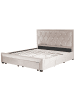 Beliani Doppelbett LIEVIN in Beige - (W) 185 x (H) 122 x (L) 217 cm