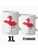 Mr. & Mrs. Panda Pott Flamingo Yoga ohne Spruch in Weiß