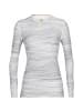 icebreaker langarmshirt W 200 Oasis LS Crewe Ski in Weiß-gemustert