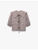 KOTON BLUSE SS in Braun Gemustert