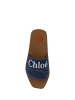 Chloé Denimblau Baumwolle Pantoletten Woody Sandalen