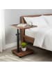 relaxdays Beistelltisch "Industrial" in Braun/ Schwarz - 48–84 cm