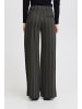 ICHI Casual Hose IHRUTI Straight fit in Dark Grey Melange Stripe