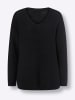 Heine V-Ausschnitt-Pullover in schwarz