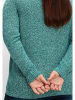 sheego Pullover in petrol meliert