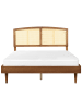 Beliani Doppelbett VARZY in Braun - (W) 165 x (H) 149 x (L) 204 cm