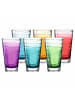 LEONARDO 6er Set Trinkgläser Vario Struttura in 280 ml in Bunt