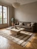 KADIMA DESIGN Jute-Teppich Handgewebt WHARFE Streifen Geometrisch 35% Wolle in Braun-Beige