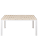 Beliani 7-tlg Gartentisch Set COMO in Beige/Weiß
