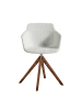 Angel Cerdá Drehstuhl 4059 in Walnuss/Beige – (B)58 x (H)81 x (T)54 cm