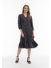 Usha Damen Midikleid Mit Blumenprint in Schwarz Mehrfarbig