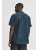 BLEND Kurzarmhemd BHBOBBY Shirt mandarin ss in Blau