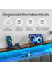 VASAGLE Bettgestell Conner in Schwarz-Tan - (B)160.5 x (H)104.5 x (T)218.3 cm