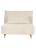 Beliani Schlafsofa SETTEN in Weiß/Braun - (W) 104 x (H) 82 x (L) 90 cm