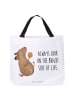 Mr. & Mrs. Panda Henkeltasche Hund Keks mit Spruch in Weiß