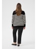 KAFFE curve Strickjacke KClizzy Regular fit in Black/Turtledove Half Stripe