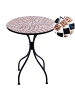 Beliani Outdoor Bistrotisch CARPINO in Schwarz/Gold/Grau - (W) 60 x (H) 74 x (L) 60 cm