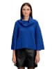 BETTY & CO Strickpullover mit Kragen in Middle Blue Melange