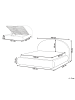Beliani Doppelbett GRASSE in Beige - (W) 200 x (H) 115 x (L) 225 cm