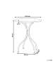 Beliani Outdoor Bistrotisch SPELLO in Weiß/Rot/Grau - (W) 60 x (H) 74 x (L) 60 cm