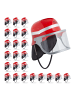 relaxdays 24x Kinder Feuerwehrhelm in Rot