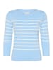Kaffe Strickpullover KAlizza Tight fit in Powder Blue W. Chalk Stripe