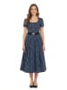 Berwin Baumwolldruck-Kleid mit kurzem Arm