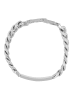Adeliás Unisex Armband – Panzerarmband aus Edelstahl 19 cm in silber