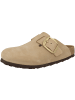 Birkenstock Clogs Boston Big Buckle Nubukleder normal in beige