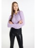 myMo Damen Cropped Strickjacke in Violett
