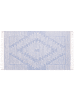 Beliani Kurzflor ANSAR in Blau/Weiß - (W) 80 x (L) 150 cm