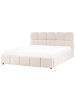 Beliani Doppelbett NOYON in Beige - (W) 200 x (H) 99 x (L) 217 cm