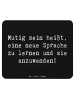 Mr. & Mrs. Panda Maus Pad Spruch Sprachen Lernen und Anwenden mi... in Schwarz