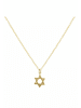 Gemshine Halskette mit Anhänger Davidstern - Star of David in gold coloured