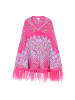 IZIA Poncho in pink multicolor