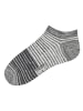 Bench Sneakersocken in 2x schwarz uni, 2x grau geringelt, 2x grau meliert