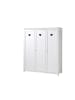 58 aufm Kessel KINDERZIMMERSCHRANK Kamila 159x57x191 mit 3 Türen MDF+Massivholz Weiß