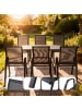 relaxdays 6 x Gartenstühle in Anthrazit - (B)56 x (H)90 x (T)65 cm
