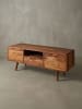 KADIMA DESIGN HiFi Lowboard Massivholz Landhaus TV Kommode 135x51x45cm,