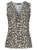 Cloud5ive Cloud5ive V-Neck Top with aop animal print in beige/black