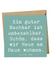 Mr. & Mrs. Panda Einladungskarte Spruch Guter Nachbar mit Spruch in Meeresbrise