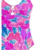 Sunseeker Badeanzug in pink-blau bedruckt