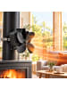 relaxdays Kaminventilator in Schwarz - (B)16 x (H)14,5 x (T)15 cm