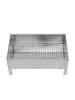 Mustang Holzkohlegrill mit Spießen in Silbern, (B) 50 x (H) 50 x (L) 30 cm
