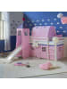 Homestyle4u Tunnel in Rosa für Hochbett