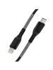 COFI 1453 Carbon Ladekabel Typ C zu iPhone-Anschluss Power Delivery in Schwarz